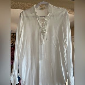 Cloth & Stone white long sleeve blouse
